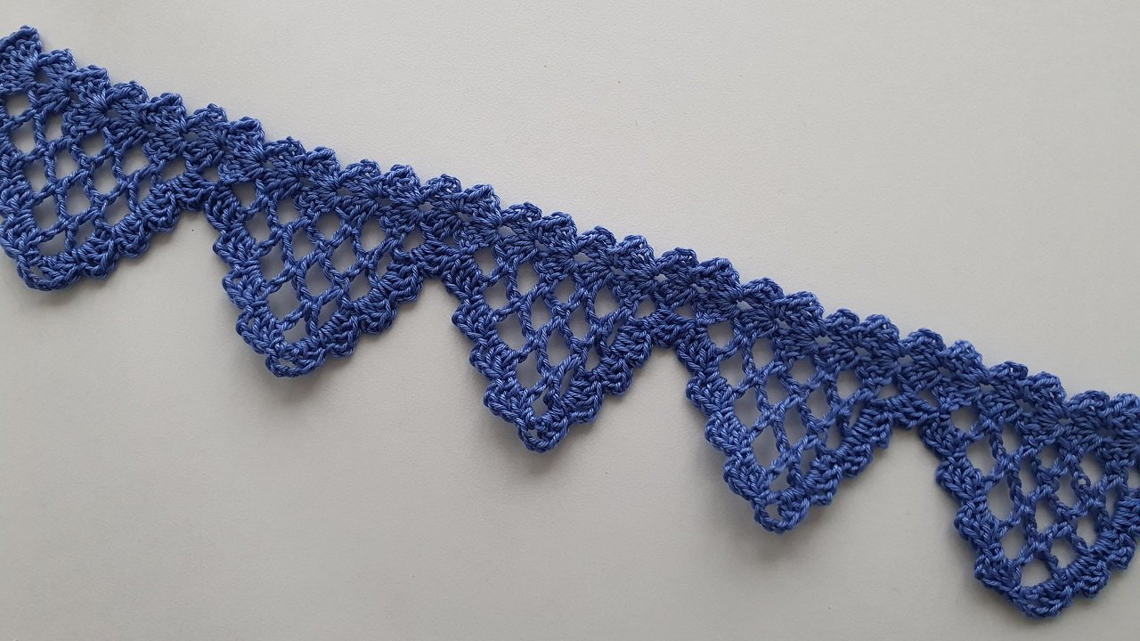 Вязание ЛЕНТОЧНОГО КРУЖЕВА крючком / Crochet Lace Ribbon