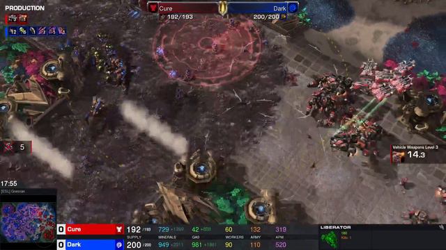 StarCraft 2: FIGHT TO THE LAST MINERALS - Dark vs Cure (ZvT) смотреть онлайн