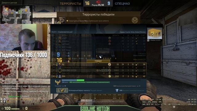 ДОРОГА К ГЛОБАЛУ CS GO / КАЖДЫЕ 10 ПОДПИСЧИКОВ РОЗЫГРЫШ смотреть онлайн