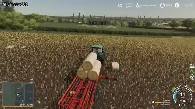 BALING CANOLA STRAW AND NEW FIELD Thornton Farm Timelapse - FS19 Ep 40 смотреть онлайн