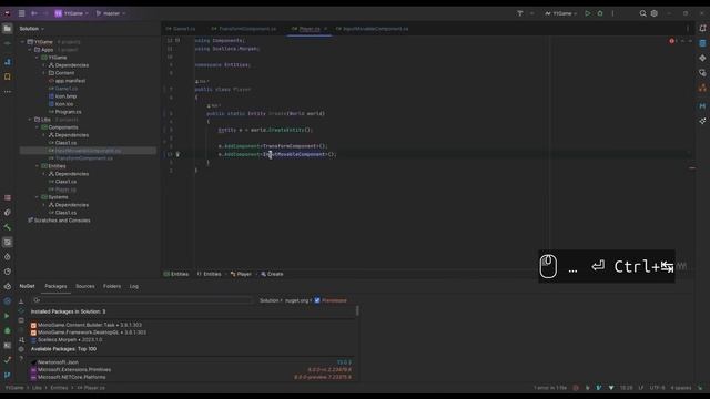 Player Movement | MonoGame & Entity Component System