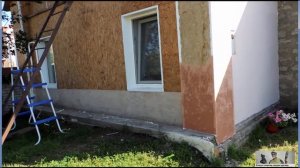 Покраска фасада дома из ОСБ (OSB) плиты.Ужас, три года под дождем...
