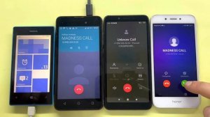 Incoming , Outgoing Madness Call Nokia Lumia 520 vs BQru-5035 vs Redmi 6 vs Honor 6A/ Android Call