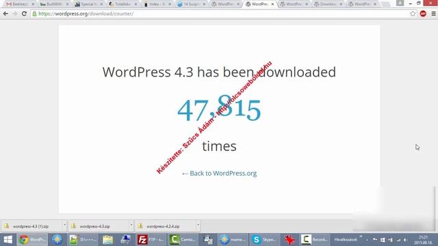 2015-08-18 WordPress 4.3 - first 100K download (4x speed) смотреть онлайн