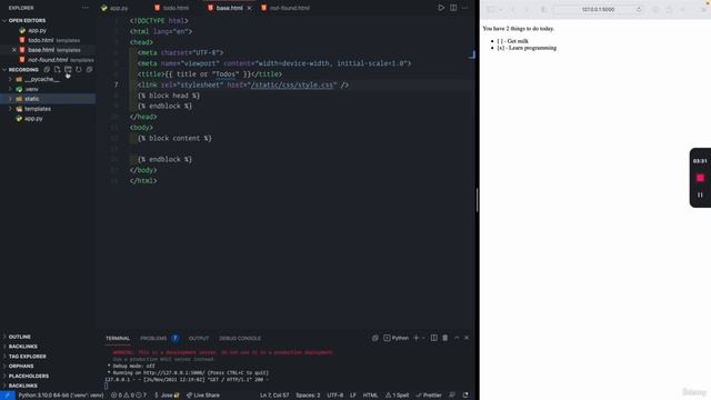09 - Jinja2 Mastery Level I - 006 Handling CSS in larger apps with inheritance смотреть онлайн