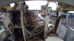 Слом дизель-поезда ДР1А ИЗНУТРИ ВАГОНА 2 / Scrapping of DR1A DMU FROM INSIDE THE CAR 2