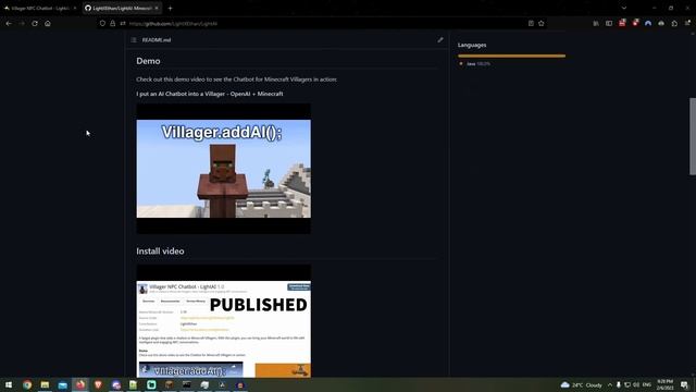 Release video - Villager Chatbot AI in Minecraft - OpenAI + Minecraft смотреть онлайн