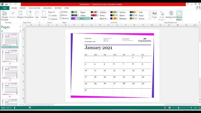 How to make a Calendar on Microsoft Publisher l MS Publisher смотреть онлайн