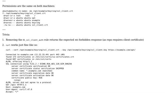 Ubuntu: Apt-get SSL client certificate not working on 16.04 (Error while reading file) смотреть онлайн