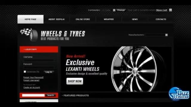 Download Wheels and Tires VirtueMart Template by Sawyer TM смотреть онлайн