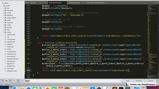 Laravel 8 E-commerce | Laravel Charts, Graphs and Reports | Laravel Bar Chart | Orders Reporting смотреть онлайн
