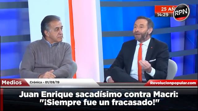 Juan Enrique sacadísimo contra Macri: "¡Siempre fue un fracasado!" смотреть онлайн