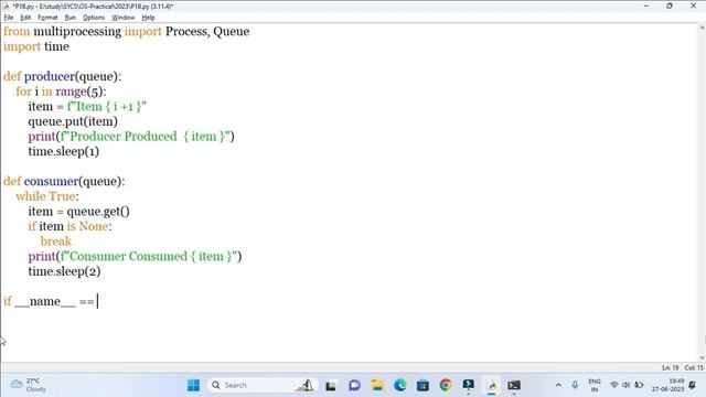 Program to give a solution to the producer–consumer problem using message passing || SYBSC-CS смотреть онлайн