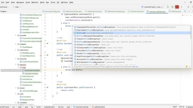 Java REST API wiht JWT-token, часть 9 смотреть онлайн