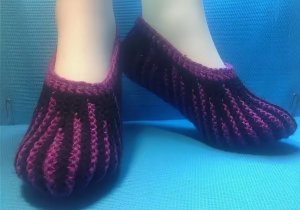 Вязание спицами ДОМАШНИЕ ТАПОЧКИ-СЛЕДКИ #38