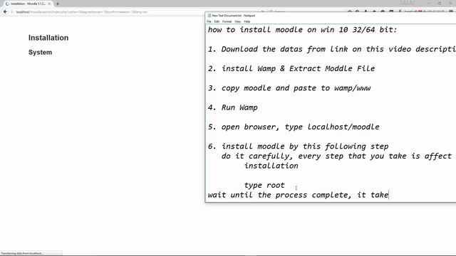 HOW TO INSTALL MOODLE ON WIN 10 / CARA INSTALL MOODLE DI WIN 10 смотреть онлайн