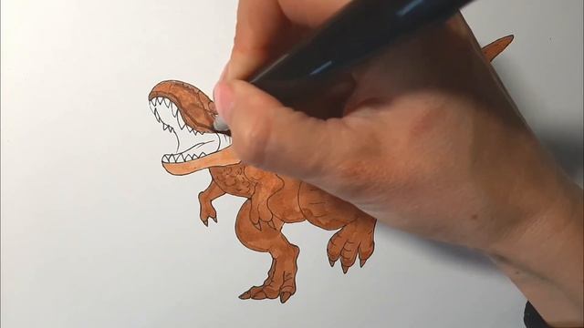 Как нарисовать Динозавра Ти-Рекса / How to Draw a Tyrannosaurus смотреть онлайн