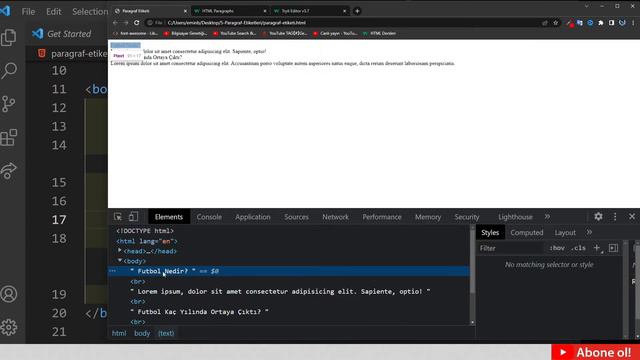 Html Paragraf Etiketleri - Html Ders 5 смотреть онлайн