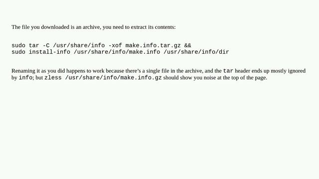 Unix: Cannot find node ' '. How to add downloaded Info document file so that info command worked? смотреть онлайн