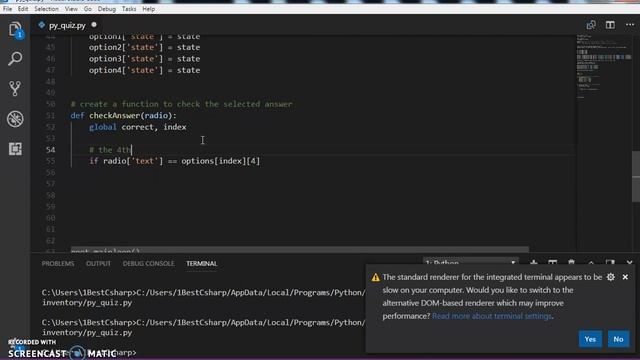 Python Project Tutorial - How To Create a Quiz Program In Python Tkinter Using VsCode смотреть онлайн