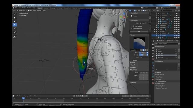 Blender Rigging Tutorial: Use cloth simulator to simulate hair physics in REAL-TIME смотреть онлайн