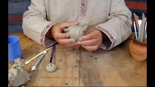 Лягушка Мастер-Класс для детей керамика лепка из глины смотреть онлайн