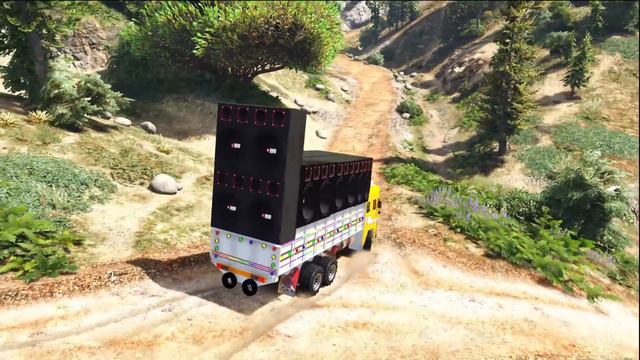 BIGGEST INDIAN TRUCK DJ RALLY | GTA 5 😲 смотреть онлайн