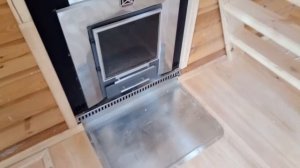 Установленная печь "Русь 18 панорама профи"