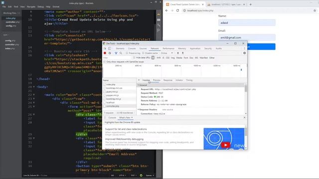 PHP CRUD Using AJAX (PART 2) - Create a database and insert the data смотреть онлайн