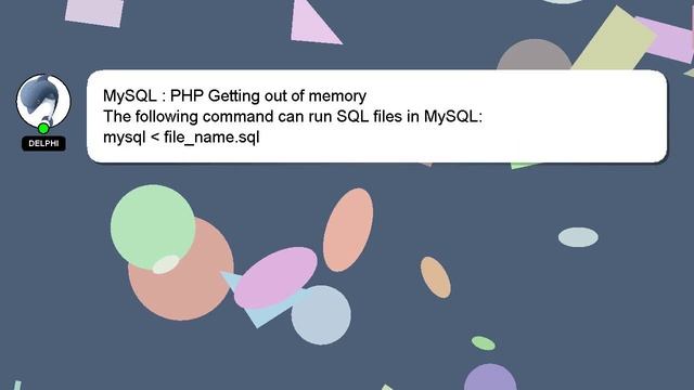 MySQL : PHP Getting out of memory смотреть онлайн