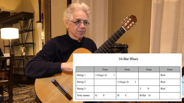 Learning the Guitar Step 5 Learning Notes in First Position (16-Bar Blues) смотреть онлайн