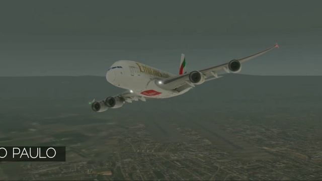 Real Flight Simulator RFS | Dubai (DXB) to Sao Paulo (GRU) Emirates EK261 A380-800 Desvío a (GIG) смотреть онлайн