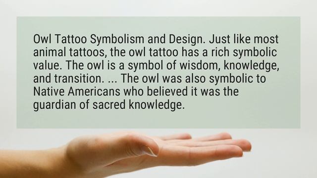 What does a owl tattoo mean? смотреть онлайн