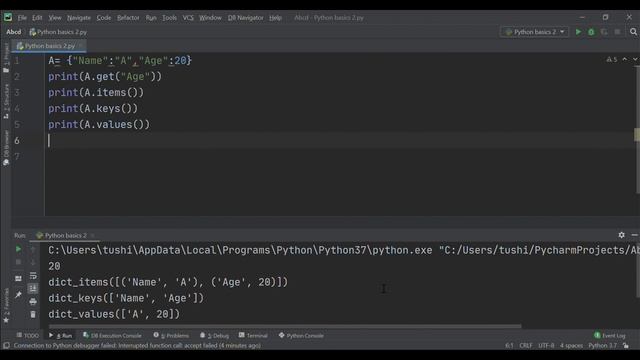 Machine Learning - Python Dictionary смотреть онлайн