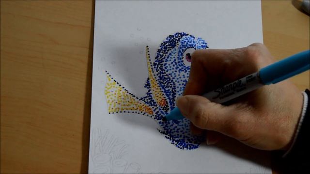 Drawing Dory- A simple introduction to pointillism or Dot Art смотреть онлайн