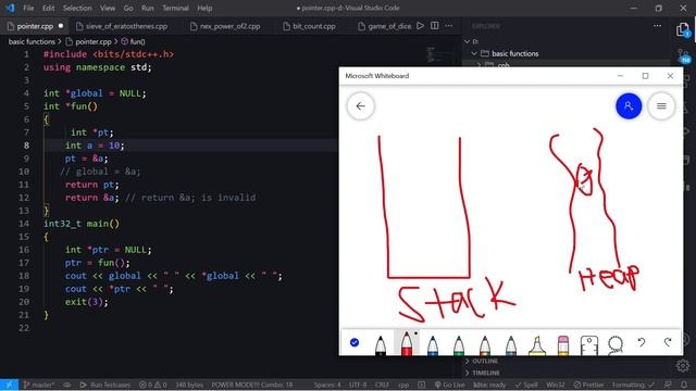 Returning Address of local variable using pointer (misconception) смотреть онлайн