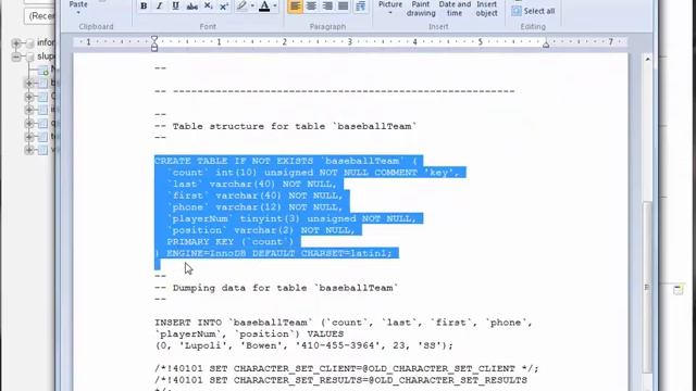 Exporting Table Data and Structure смотреть онлайн