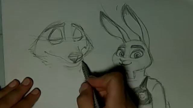 Speed drawing Nick Wilde and Judy Hopps of the ZPD смотреть онлайн