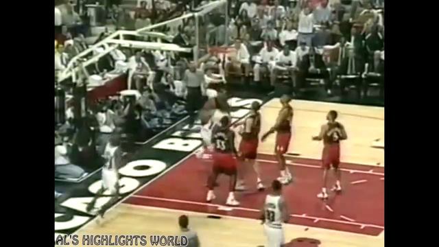 Michael Jordan REVENGE on Dikembe Mutombo 1997 ECSF Game 5 vs hawks - 24 Pts, 1 Revenge Facial! смотреть онлайн