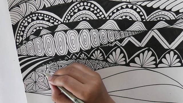 Zentangle art || Doodle patterns || Zen-doodle 3 смотреть онлайн