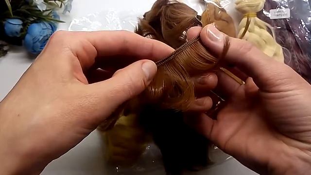 Волосы-трессы разной длины для текстильных кукол. Посылка с Алиэкпресс. смотреть онлайн