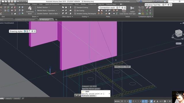 Advance Steel - Workshop modelling _ How to create Grid in Advance Steel смотреть онлайн