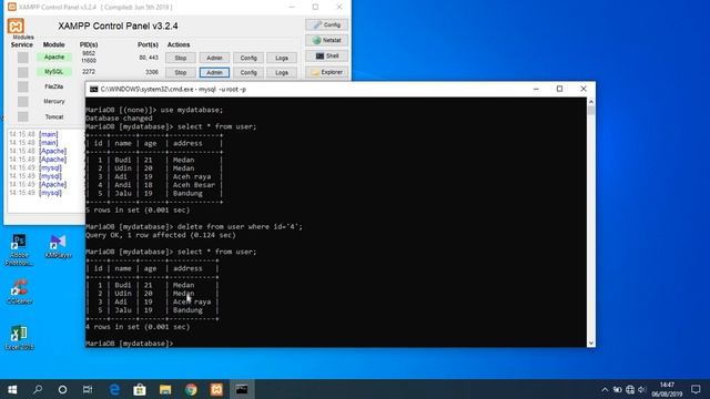 MySQL database #5 – Menghapus Data Database Mysql dengan CMD смотреть онлайн