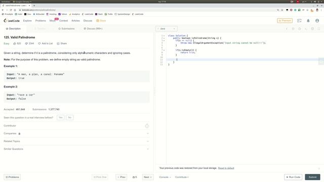 LeetCode #125 - Valid Palindrome смотреть онлайн