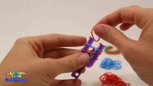 Браслет из резинок Rainbow Loom Двойная цепочка