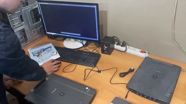 Проверка перед отправкой 3 сканера Canon Lide 210