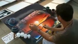 Рисование баллончиками. Техника под названием spray paint