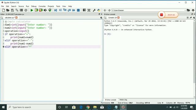 Pyhton :Simple calculator code in python смотреть онлайн