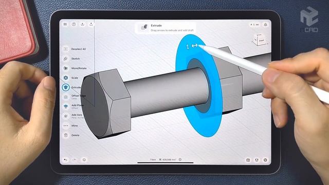 Modeling Bolt and Nut ? on iPad | Shapr3D смотреть онлайн