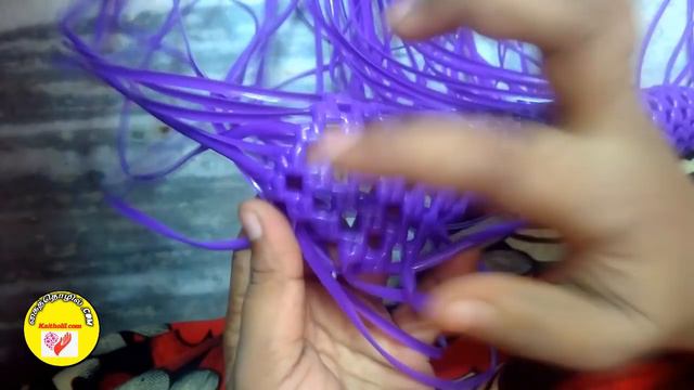 One Roll Plastic Wire Cross Cut Koodai for Beginners | Wire Basket Weaving |Diagonally Woven Baske смотреть онлайн